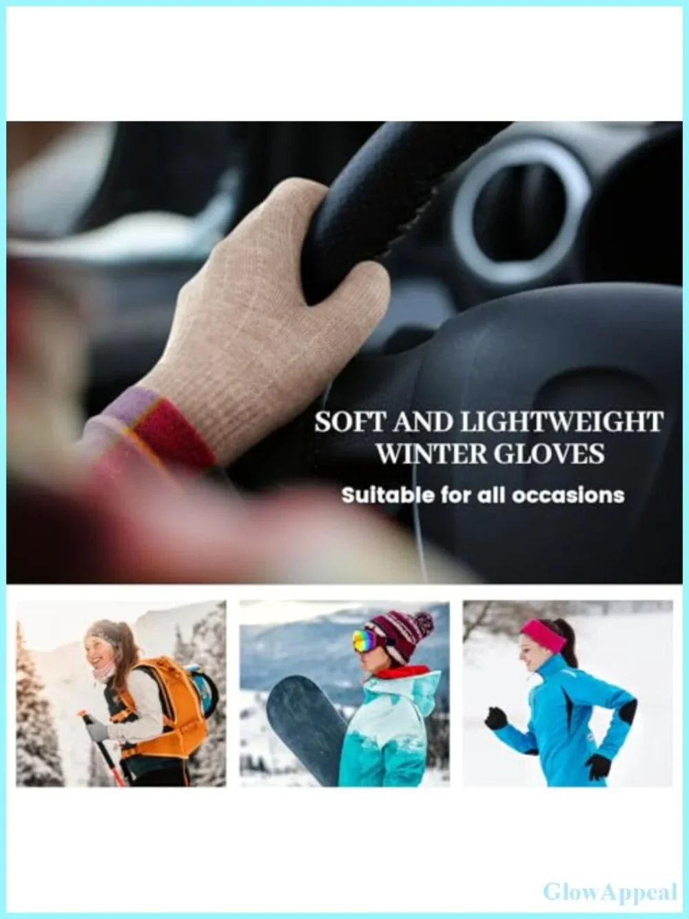 4 Pairs Winter Gloves Women Touchscreen Cold Weather